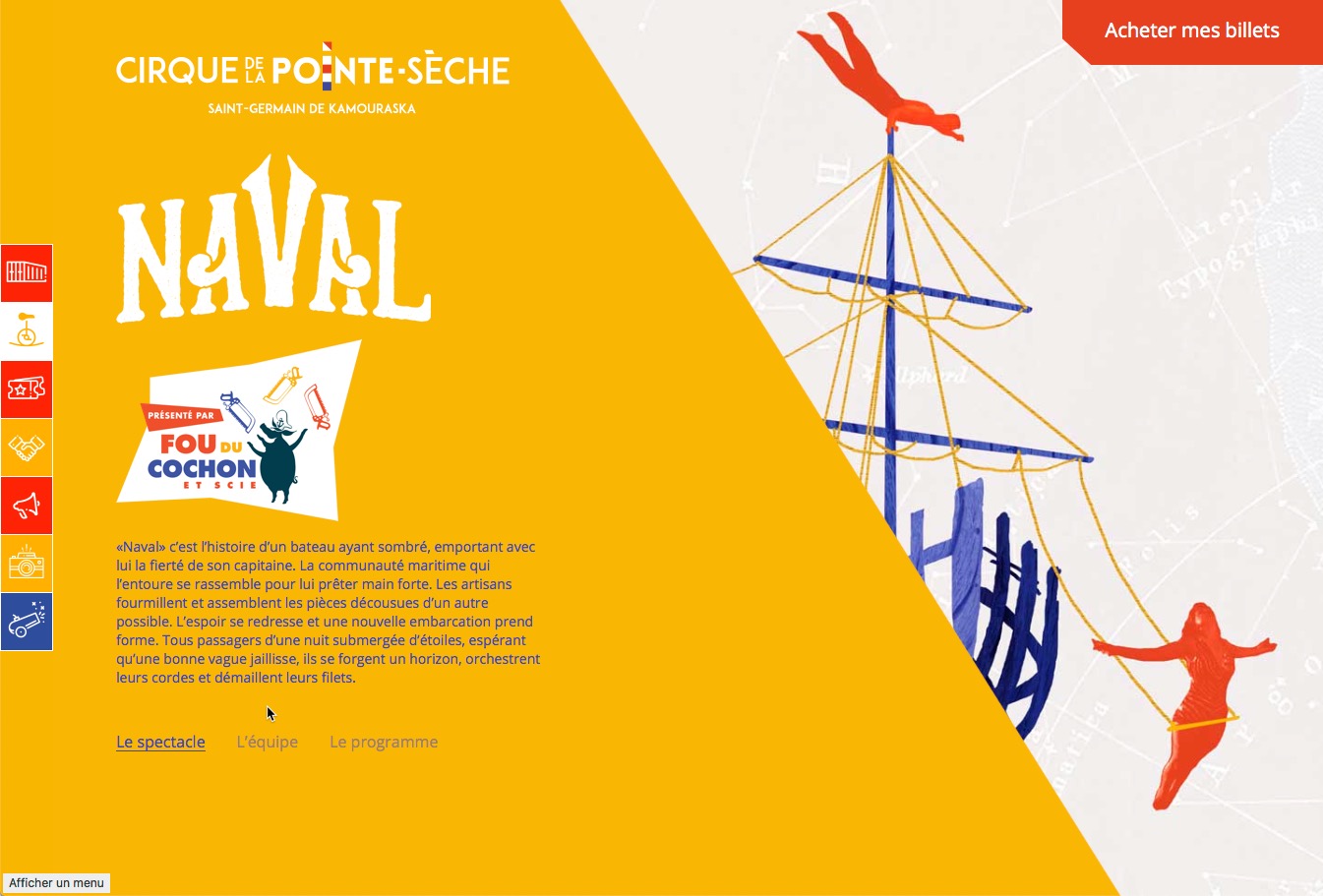 Image du site web du Cirque de la Pointe-Sèche
